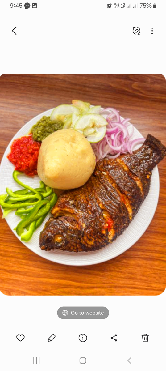 Banku and Fried Tilapia