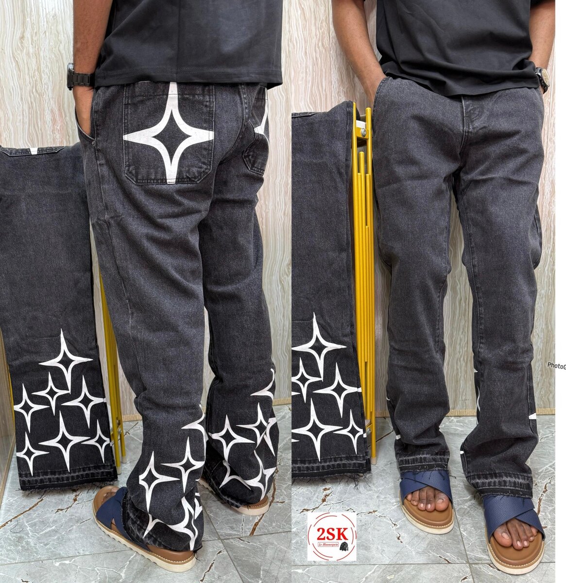 Jeans décontractés avec motifs