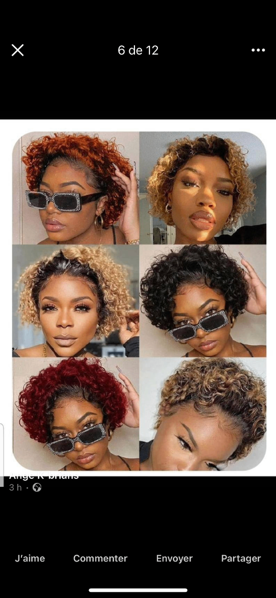 Perruque Pixie frontale T