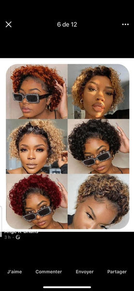 Perruque Pixie frontale T