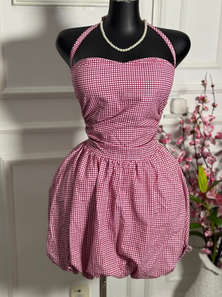 Robe bustier vichy chic