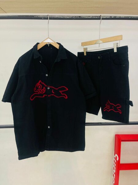 Solid Jeans top and down shorts