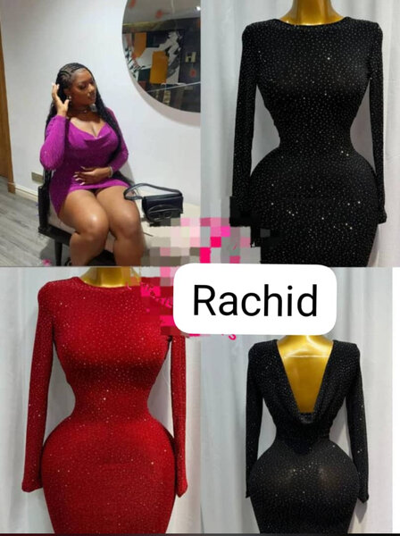 Robe Moulante Pailletée Femme