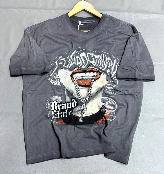 T-shirt gris homme avec motif Ed Hardy