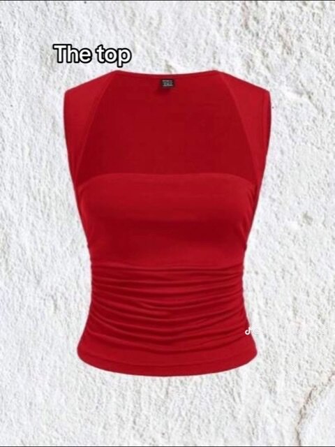 Top jaune sans manche élégante