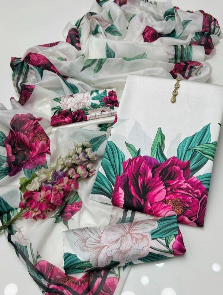 3 PCs silk dress