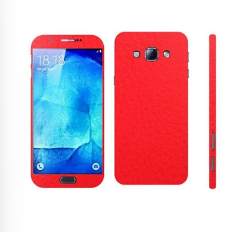 Samsung Galaxy A8 2015 Red Common Leather Texture Mobile Skin