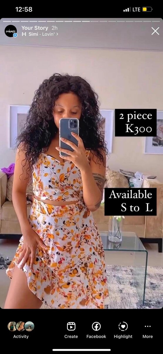 Women's two-piece with skirt and top