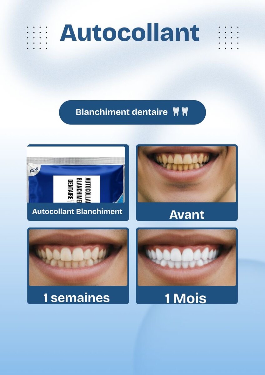 Autocollant Blanchiment Dentaire