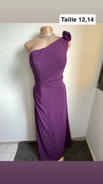 Purple One-Shoulder Dress