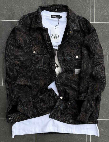 Veste en jean ZARA noire pour homme