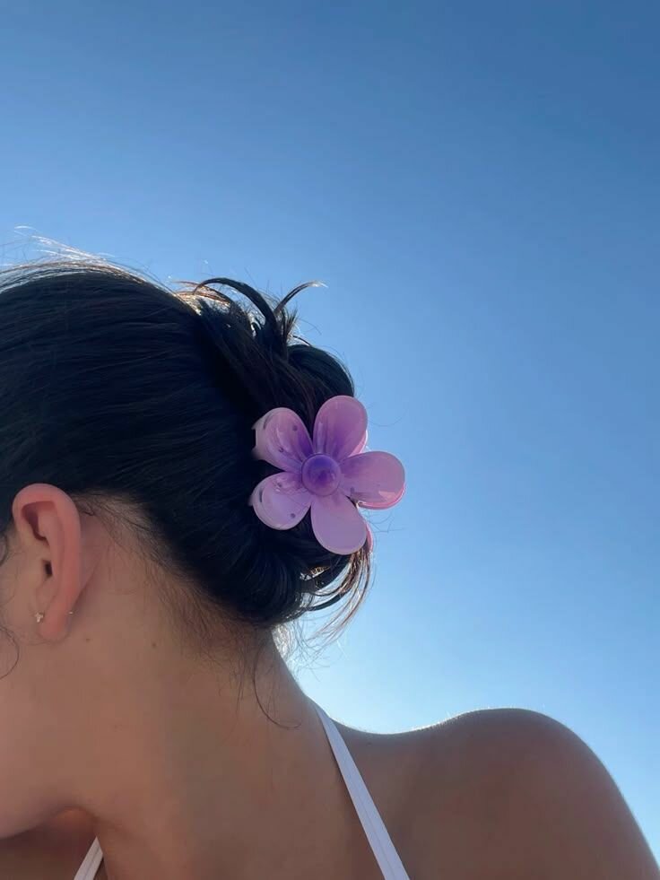 Pinces à cheveux fleurs colorées