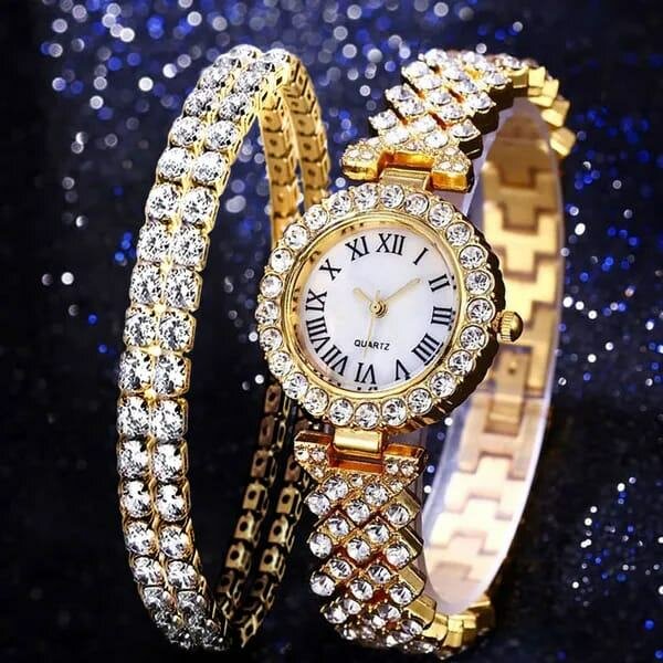 Watch and chain ladies