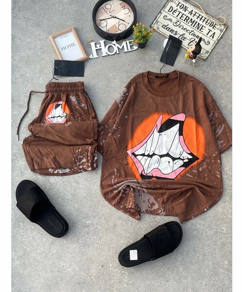 Trendy Graphic T-Shirt Set