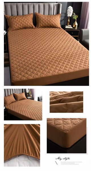 Couette en satin marron luxe