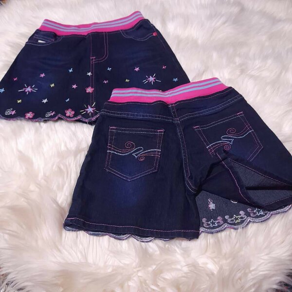 Shorts en jean fille étoilés