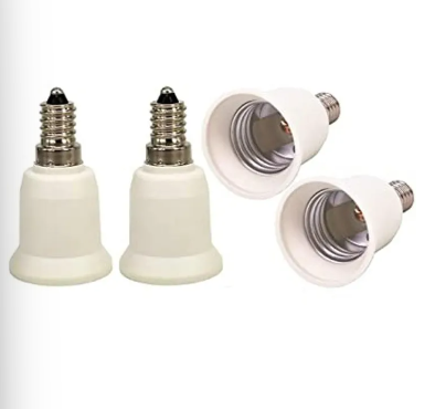 Pack of 10 Pcs E14 to E27 Lamp Socket Converter Holder for LED Convert Small Screw to Large Screw