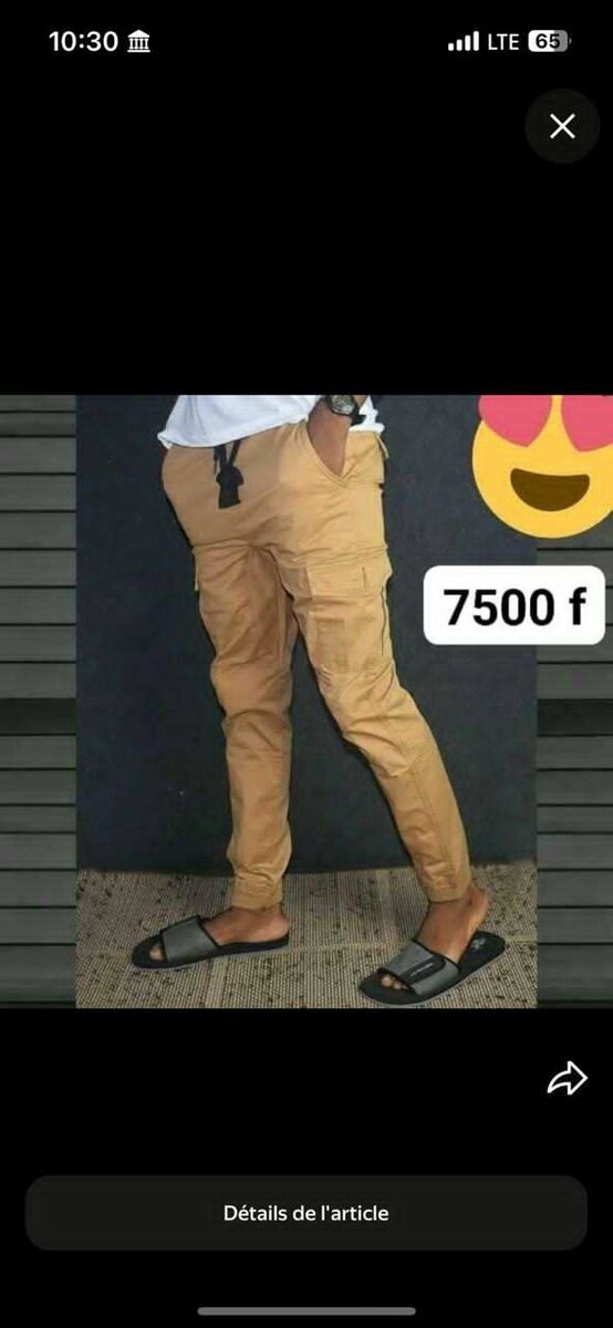 Pantalon cargo homme