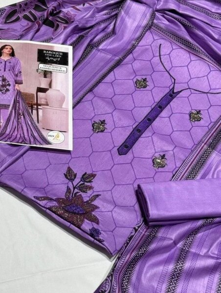 Unstitched khadar embroidery collection