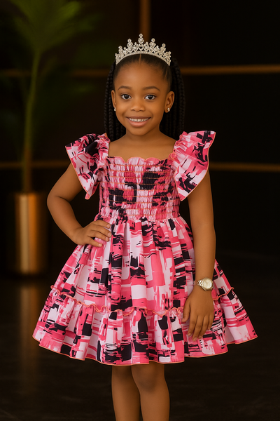 Robe Fille Élégante Rose