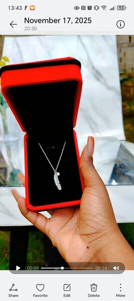 Bijou Collier Plume Argentée