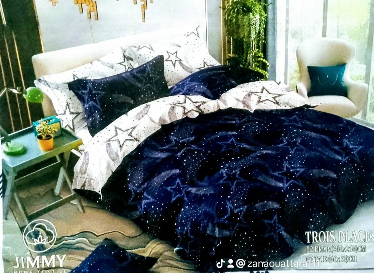 Parure de lit étoilée 3 pièces