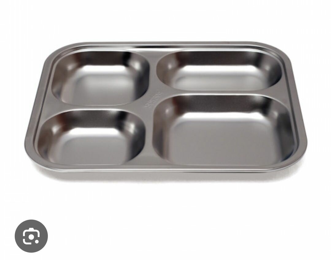 Plateau inox compartimenté