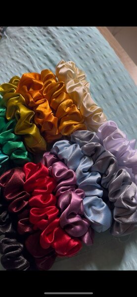 Colorful Satin Hair Scrunchies