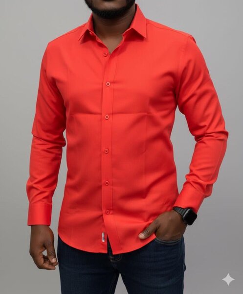 Chemise Homme Rouge Élégante