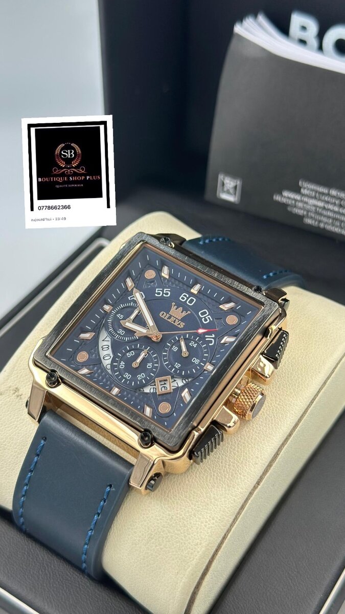 Montre Homme Carrée Élégante