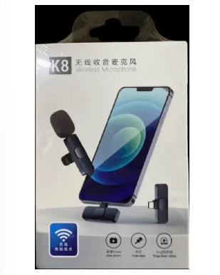 Mic Wireless K8, Vlog mic, Bluetooth mic