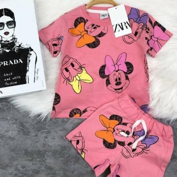 Ensemble fille Minnie rose