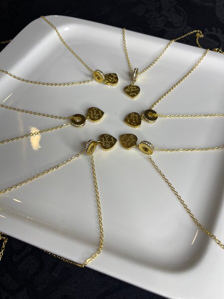 Collier pendentif cœur doré