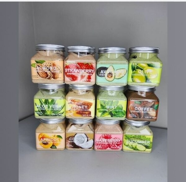 Ensemble de gommages corporels naturels