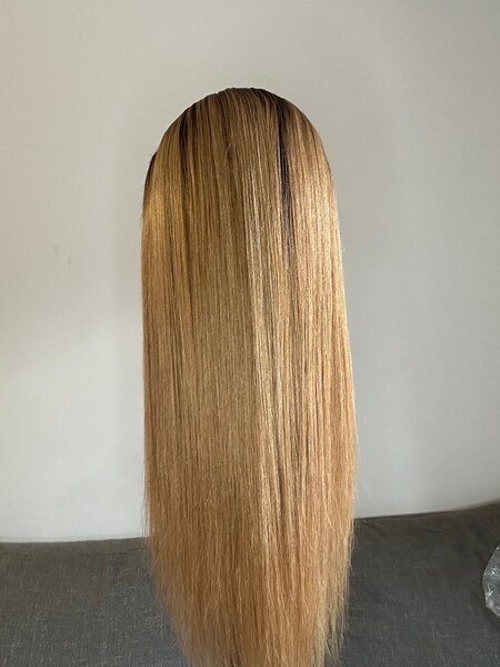 18inches frontal blonde hair with dark roots
