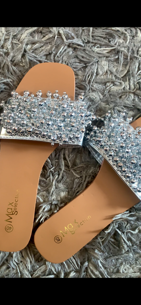 Mules scintillantes élégantes