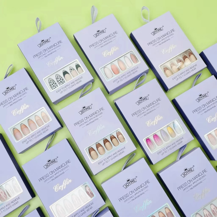 Ongles Coffin Press-On Élégants