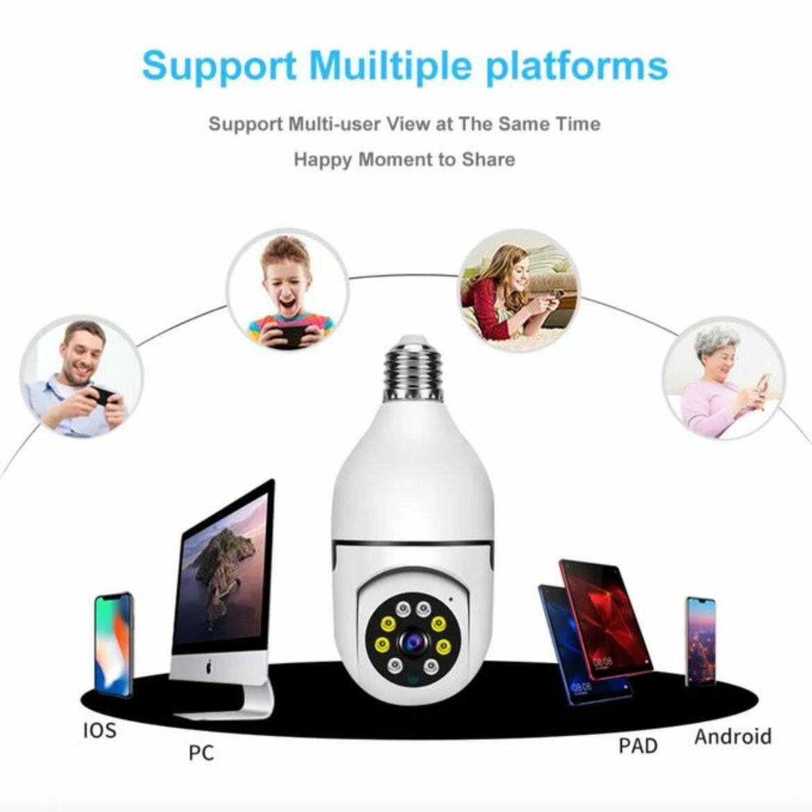 E27 360° Bulb Camera