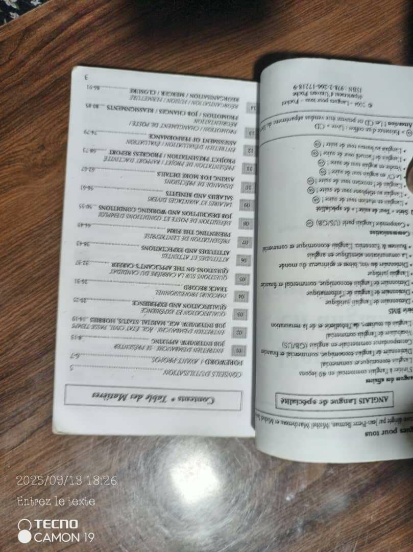 Livre Apprendre l'Anglais