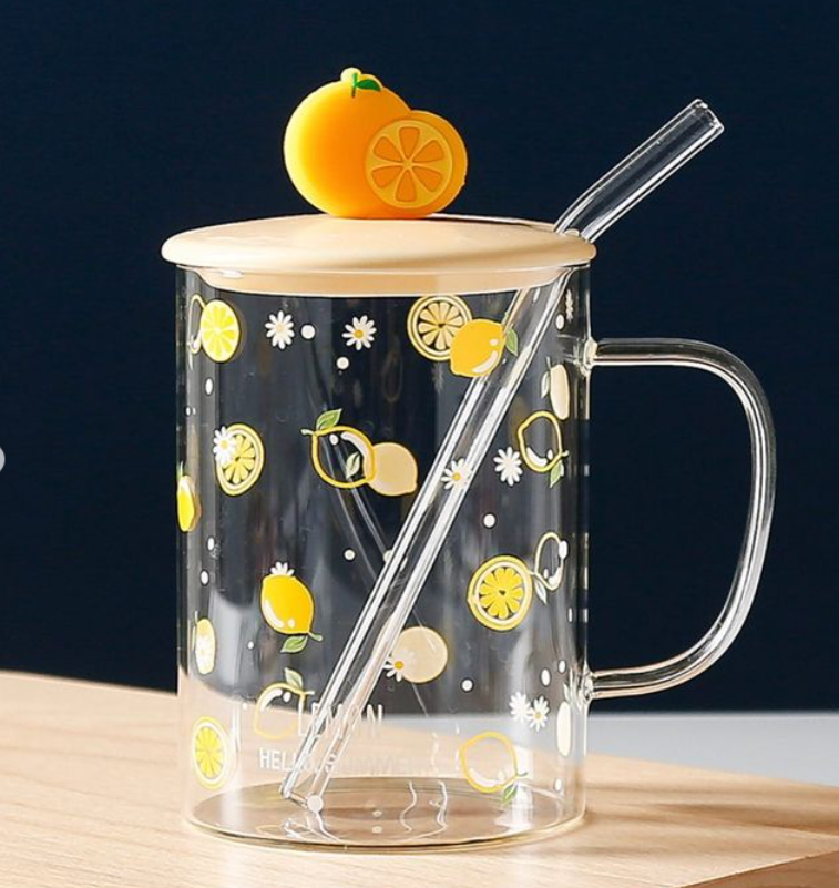 Korean style glass sippy cups