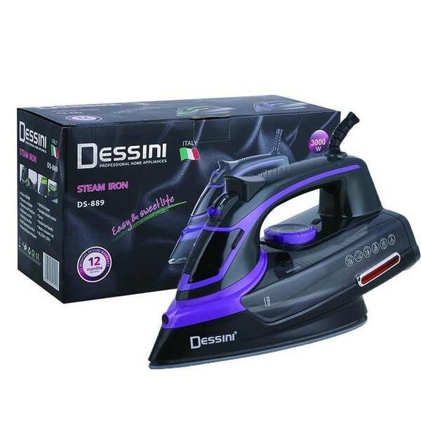 Dessini 3000W - Professional Nonstick Steam Iron - Violet/Bl