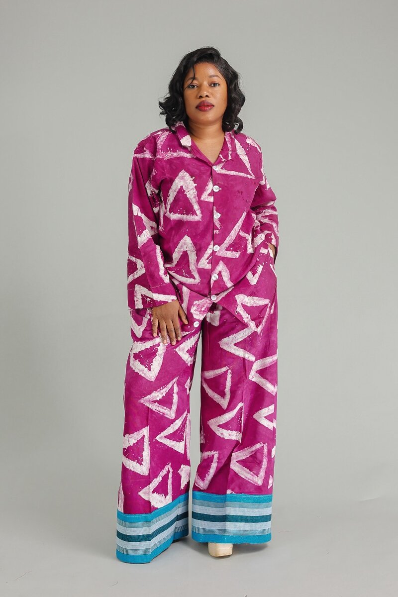 Ensemble en coton coloré femme