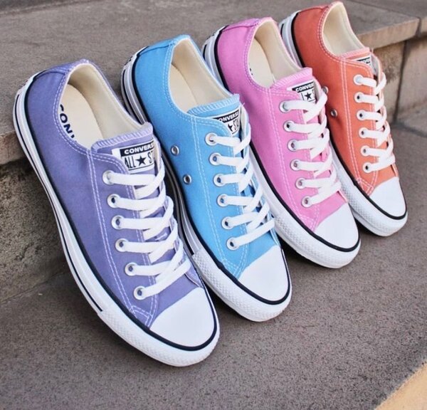 Baskets basses colorées