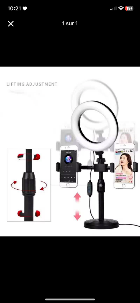 Lampe Anneau LED Trépied