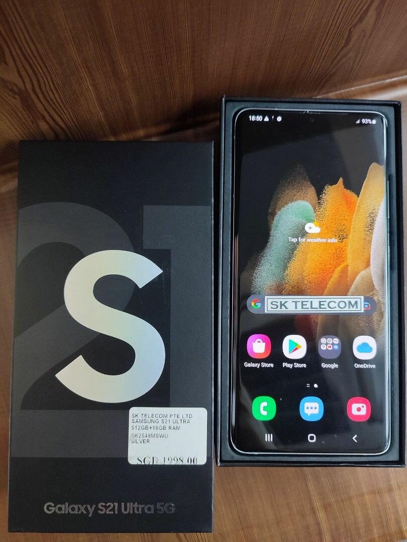 Galaxy S21 Ultra 5G 256gb/12gb ram 5000mAh battery capacity