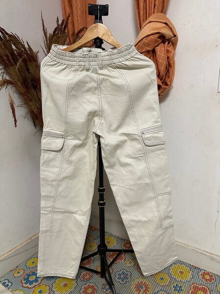 Pantalon cargo blanc