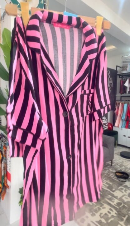 Women's pink pajamas T-shirt and trousers  