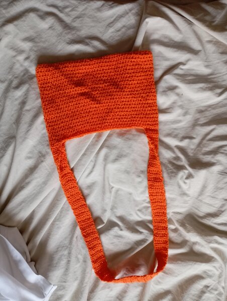Sac en crochet orange vif