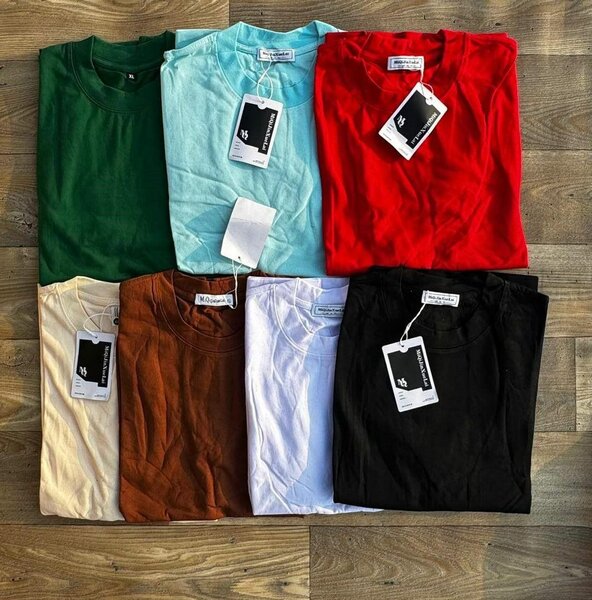 T-shirts en coton pour hommes, couleurs variées