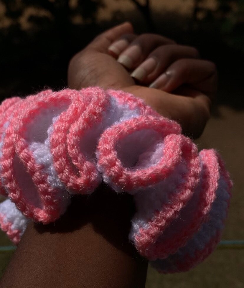 Chouchou au crochet acrylique